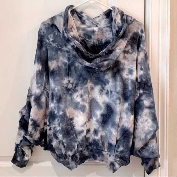 Young Fabulous & Broke Tie Dye Hooded Cropped Sweatshirt Size Small Medi… - Picture 2 of 8
